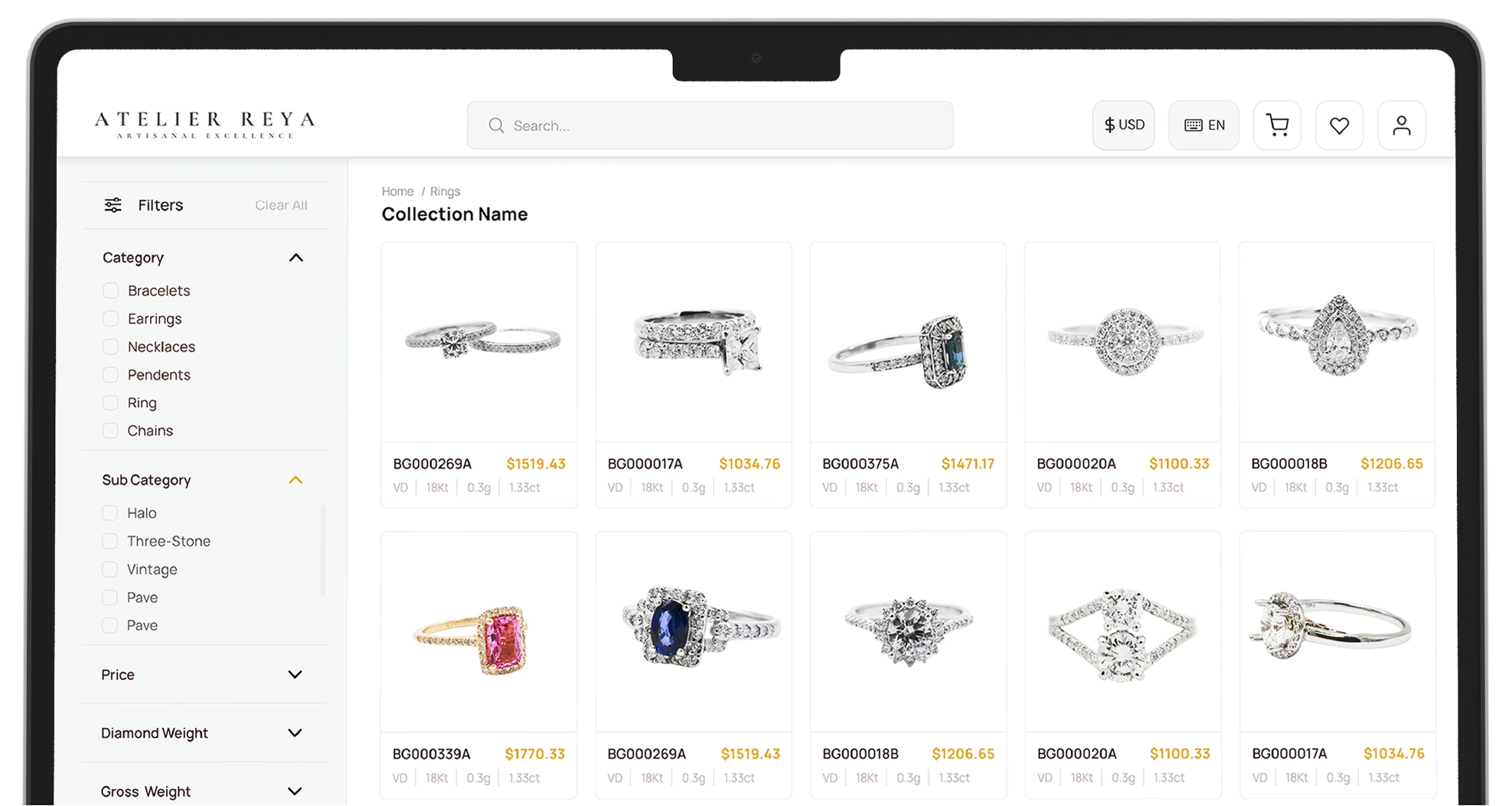 B2C digital catalogue